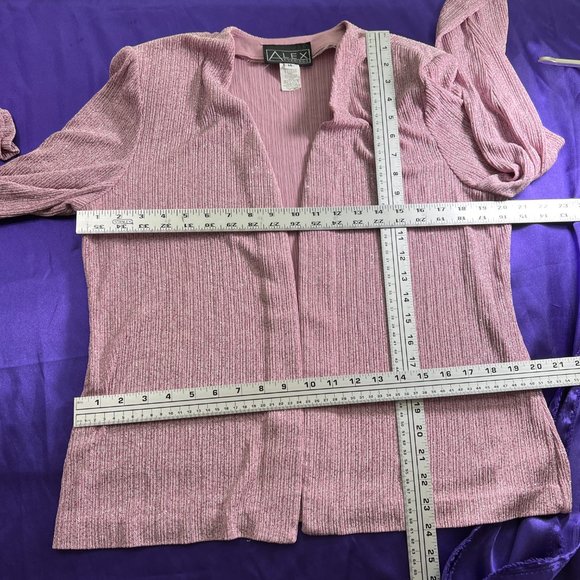 📌Alex Evenings Elegant Open Front Evening Blazer - Jacket - Picture 8 of 13